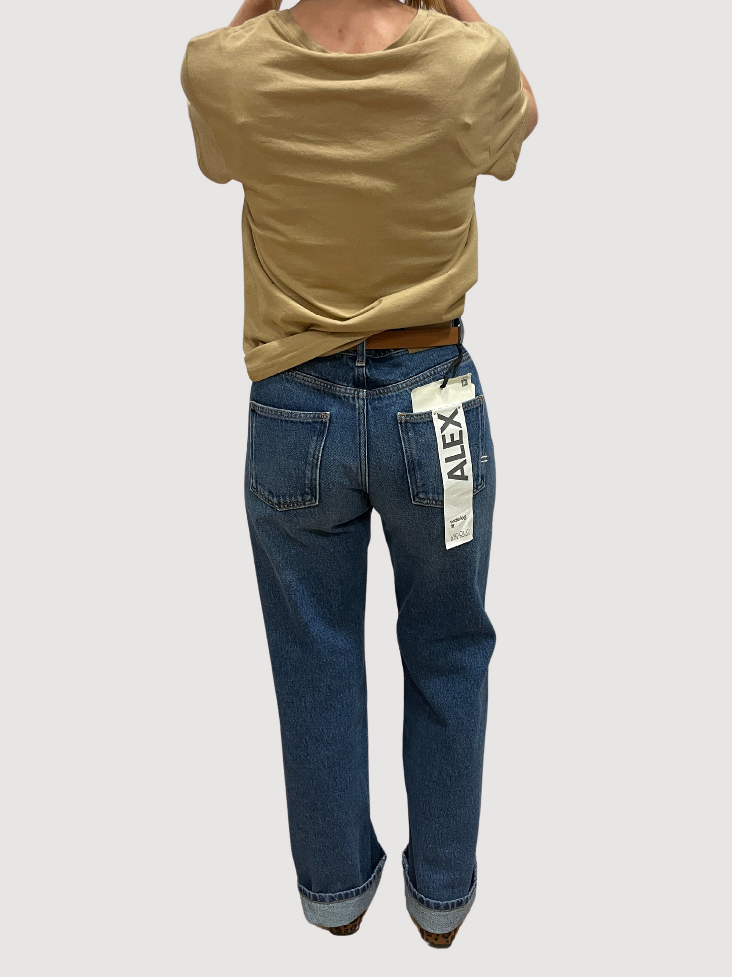 VICOLO - Jeans Alex in denim scuro a palazzo dritto