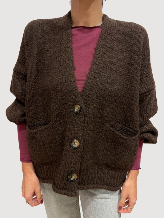 VICOLO - Cardigan in maglia con bottoni e tasche frontali - più colori