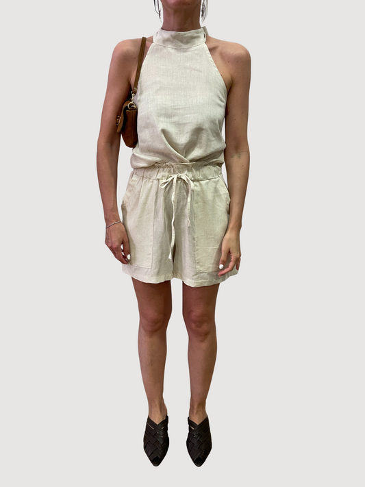 VICOLO - Set coordinato con top e shorts in lino e viscosa - più colori