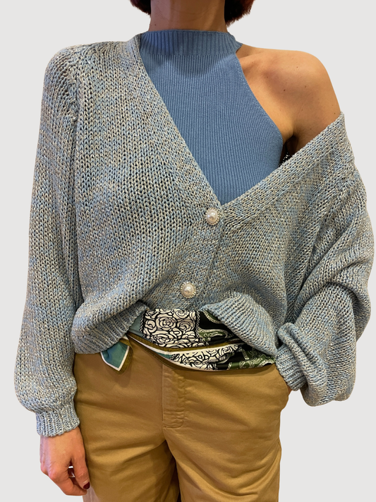 HAVEONE - Cardigan con bottoni a gioiello a scatoletta - più colori