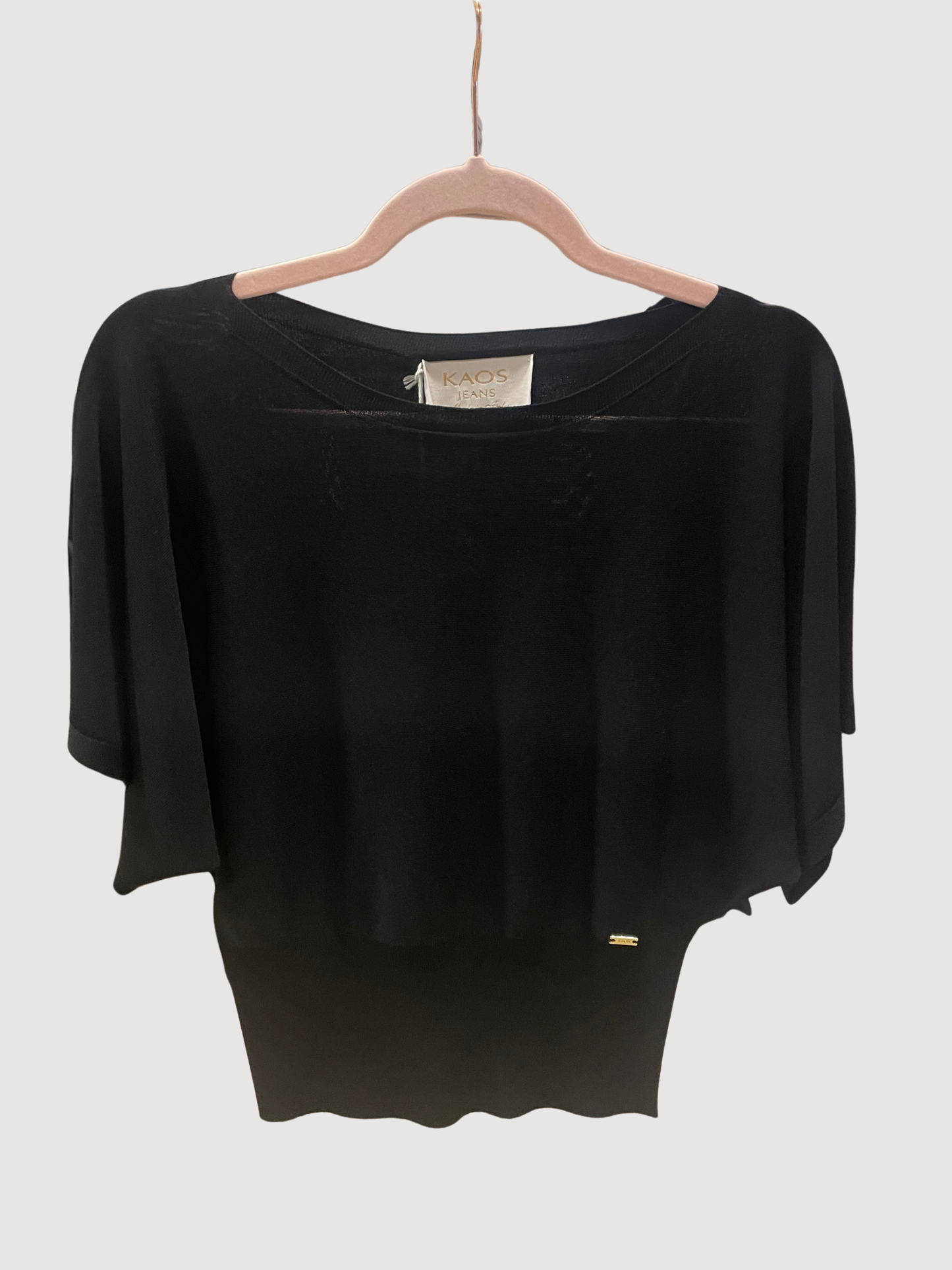 KAOS - Maglia bianco ottico con fascia elastica e maniche a farfalla - più colori