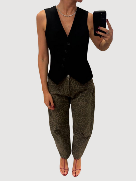 HAVEONE - Jeans fondente maculato baggy fit a vita alta