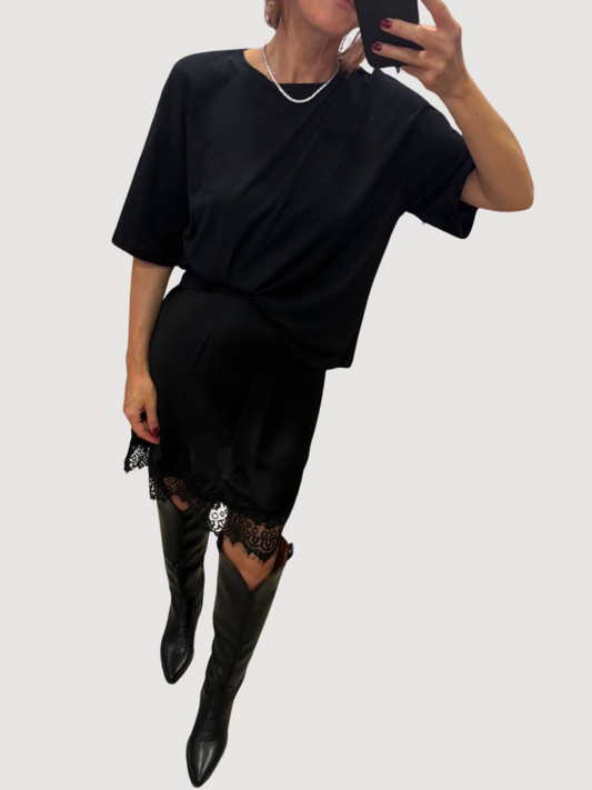 SOUVENIR - Abito con t-shirt over rimovibile e abito sottoveste con pizzo - più colori