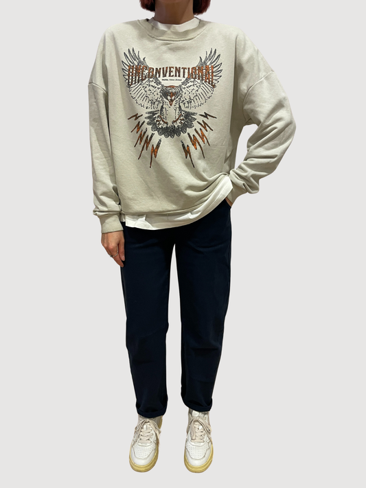 KONTATTO - Pantalone barrel color blu in cotone