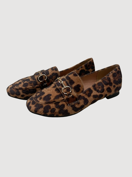 Mocassino maculato con cinturino oro