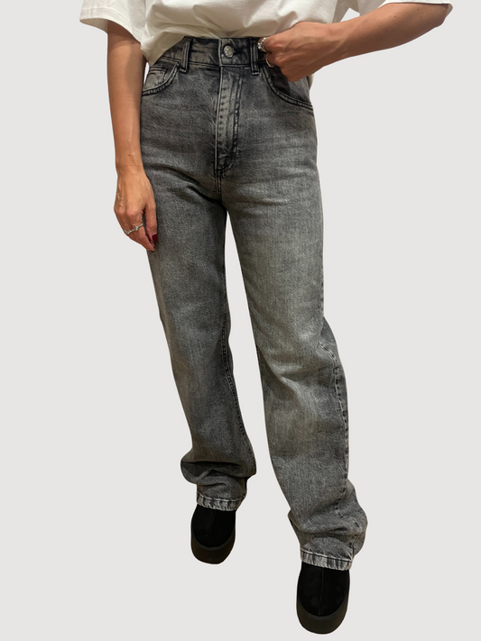 HAVEONE - Jeans London a palazzo dritto grigio