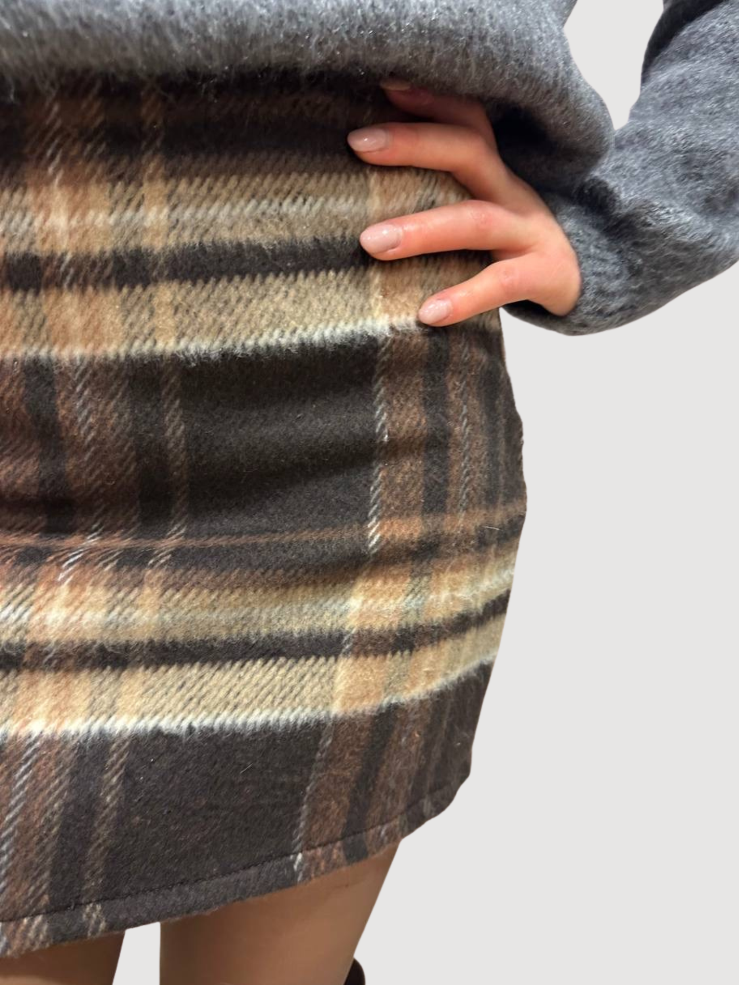 SAIPH - Gonna corta in moro a scacchi in flanella