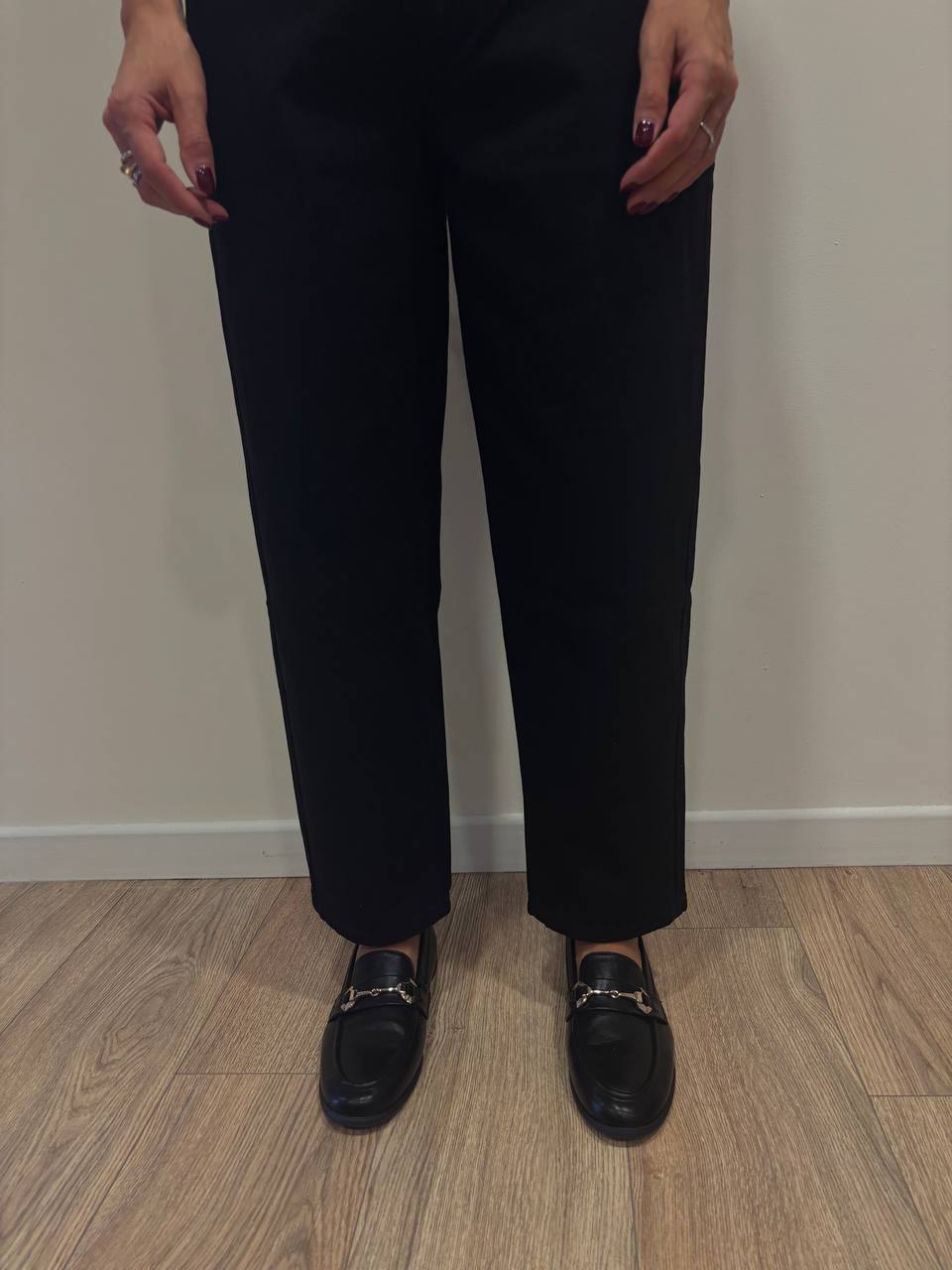 KAOS - Jeans baloon in cotone color nero