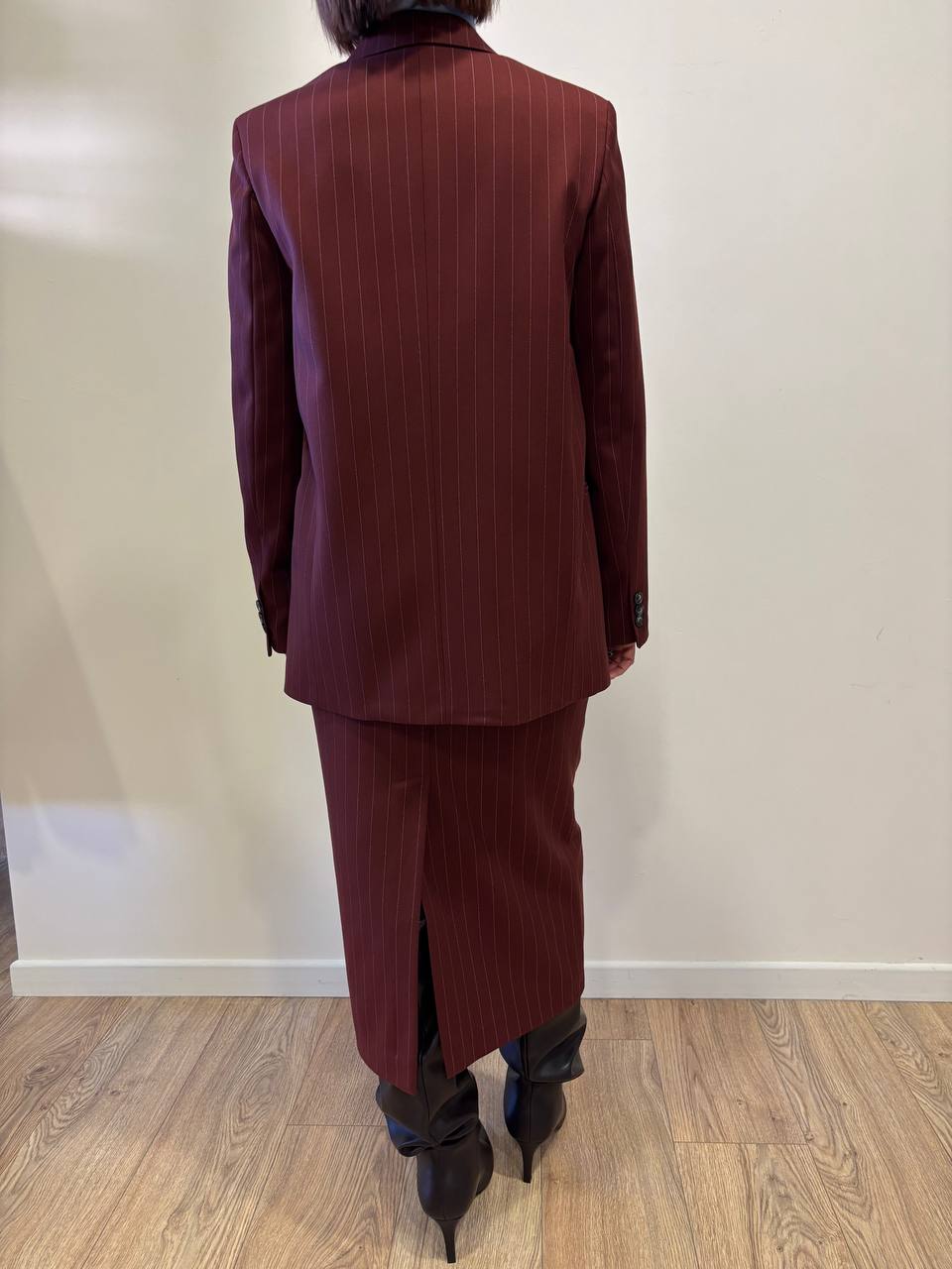 VICOLO - Blazer over a doppiopetto gessato color ruggine