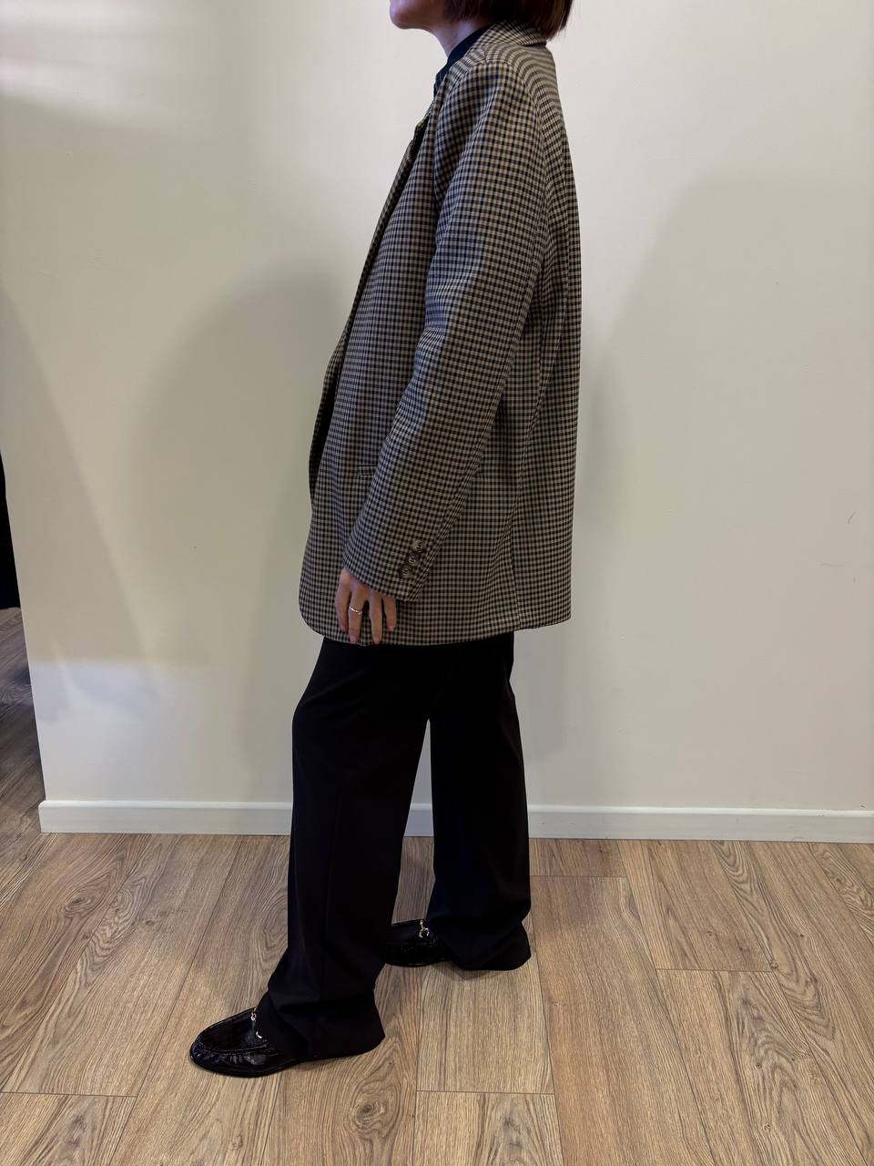 VICOLO - Blazer over a quadri color moro