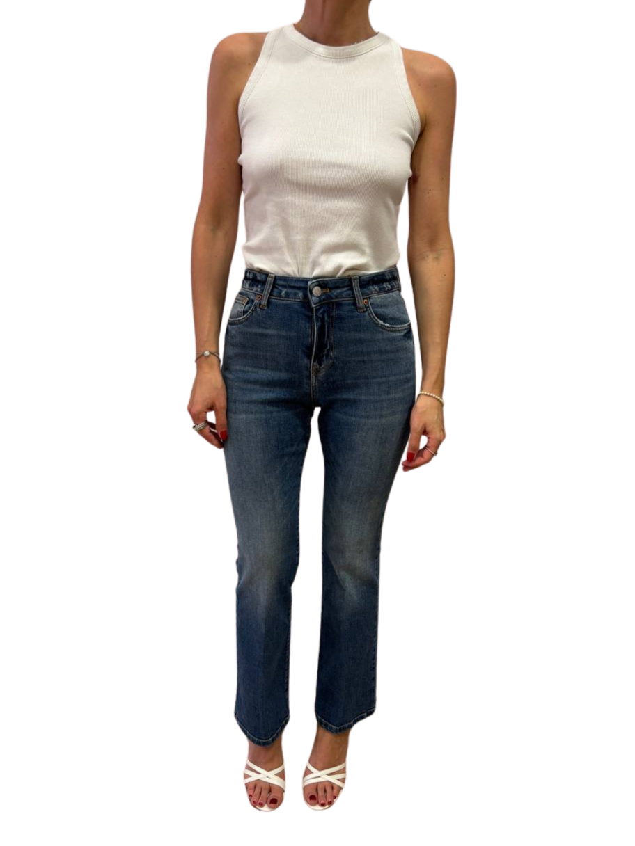 VICOLO - Jeans Gisele flare bootcut fit in denim chiaro sfumato