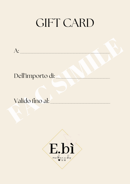 GIFT CARD - Buono regalo