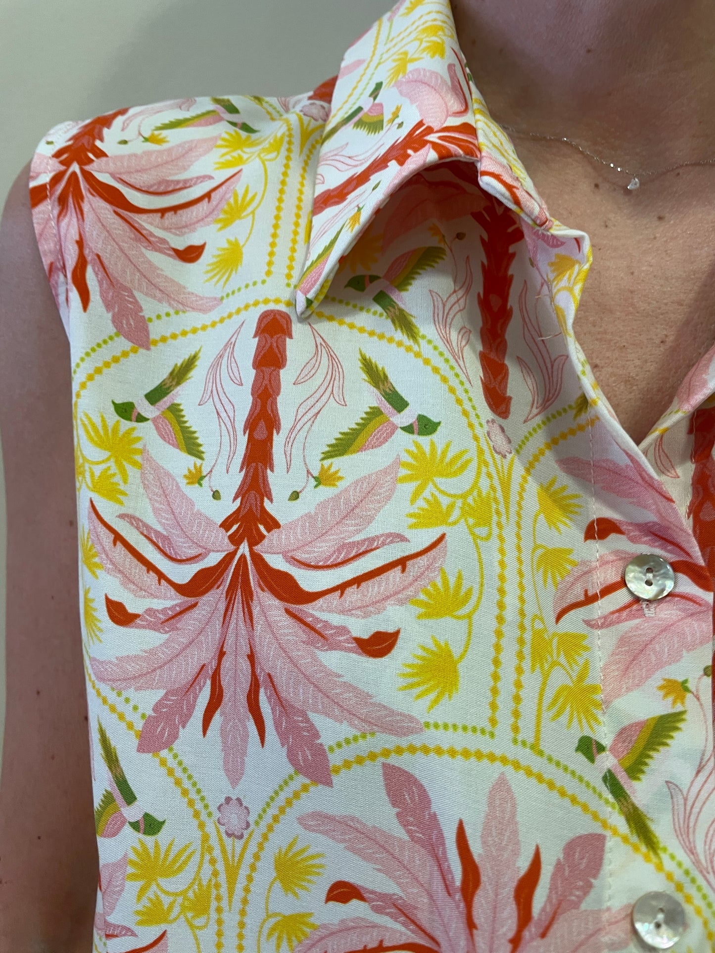 VICOLO - Set coordinato con camicia smanicata a gonna a portafoglio