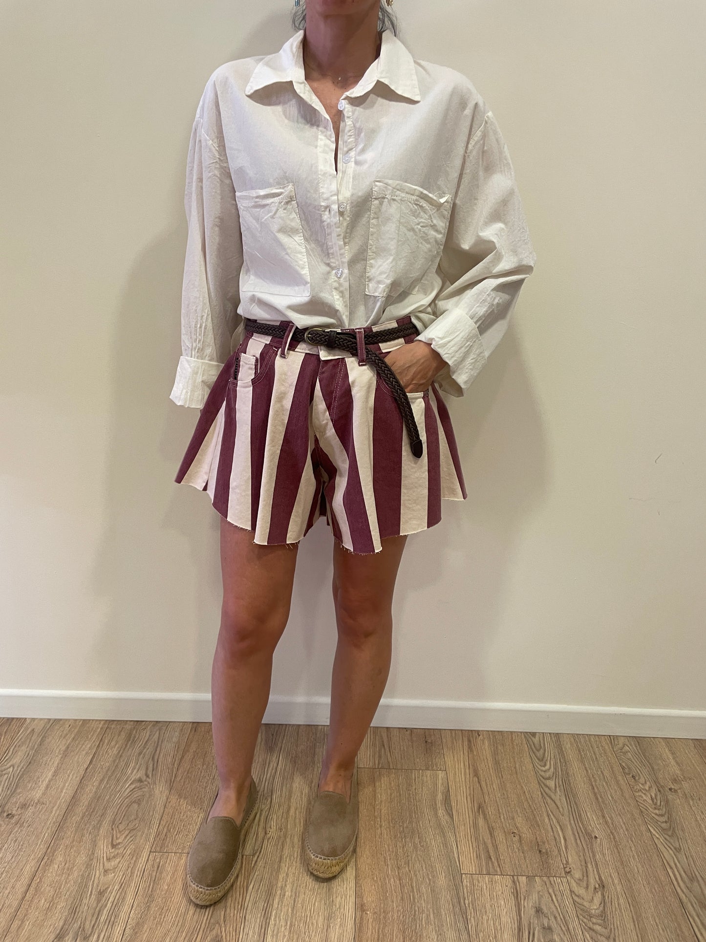 HAVEONE - Camicia over in cotone stropicciato con tasche frontali - più colori