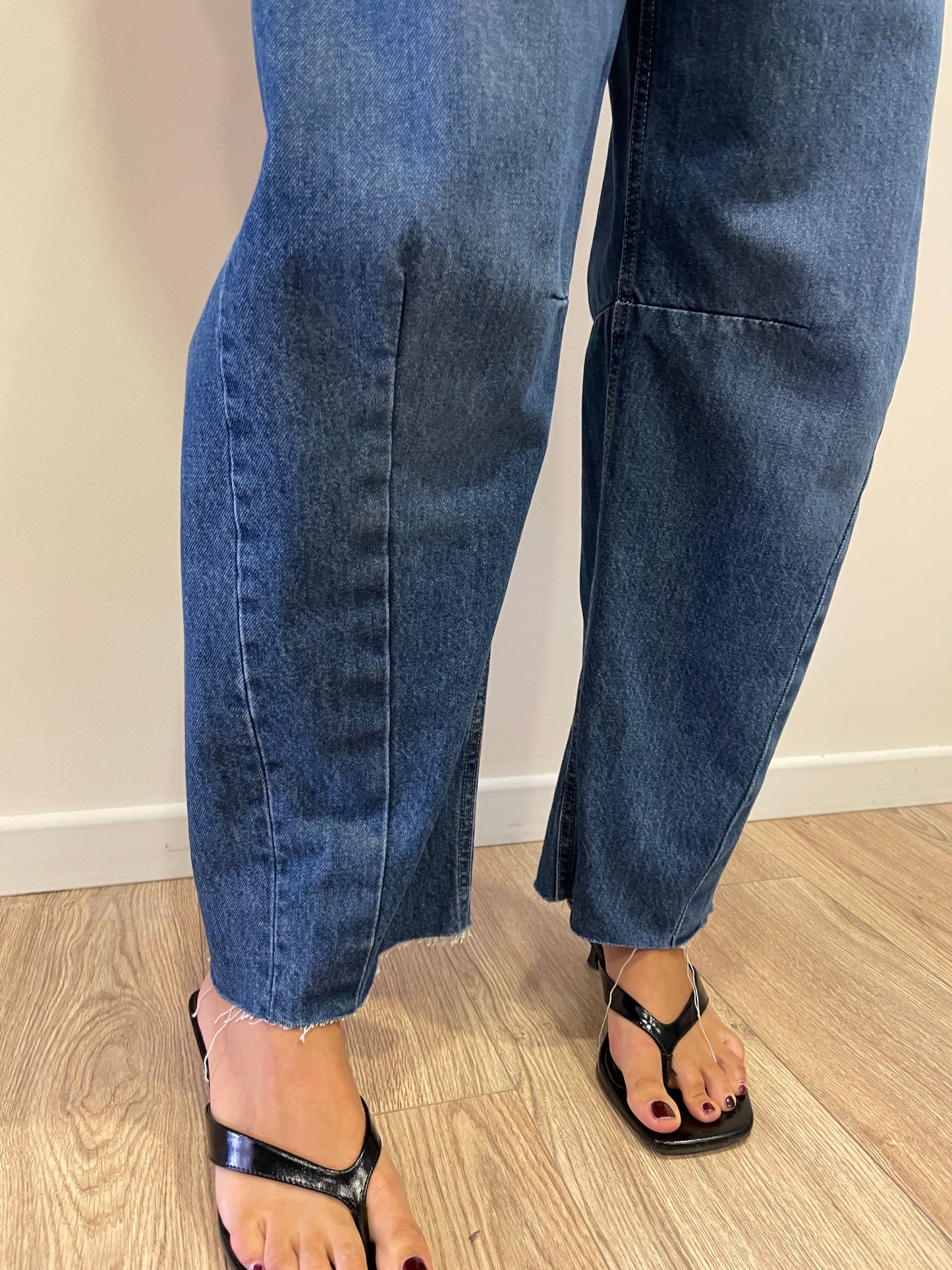 HAVEONE - Jeans Barbara baggy fit con cuciture in denim