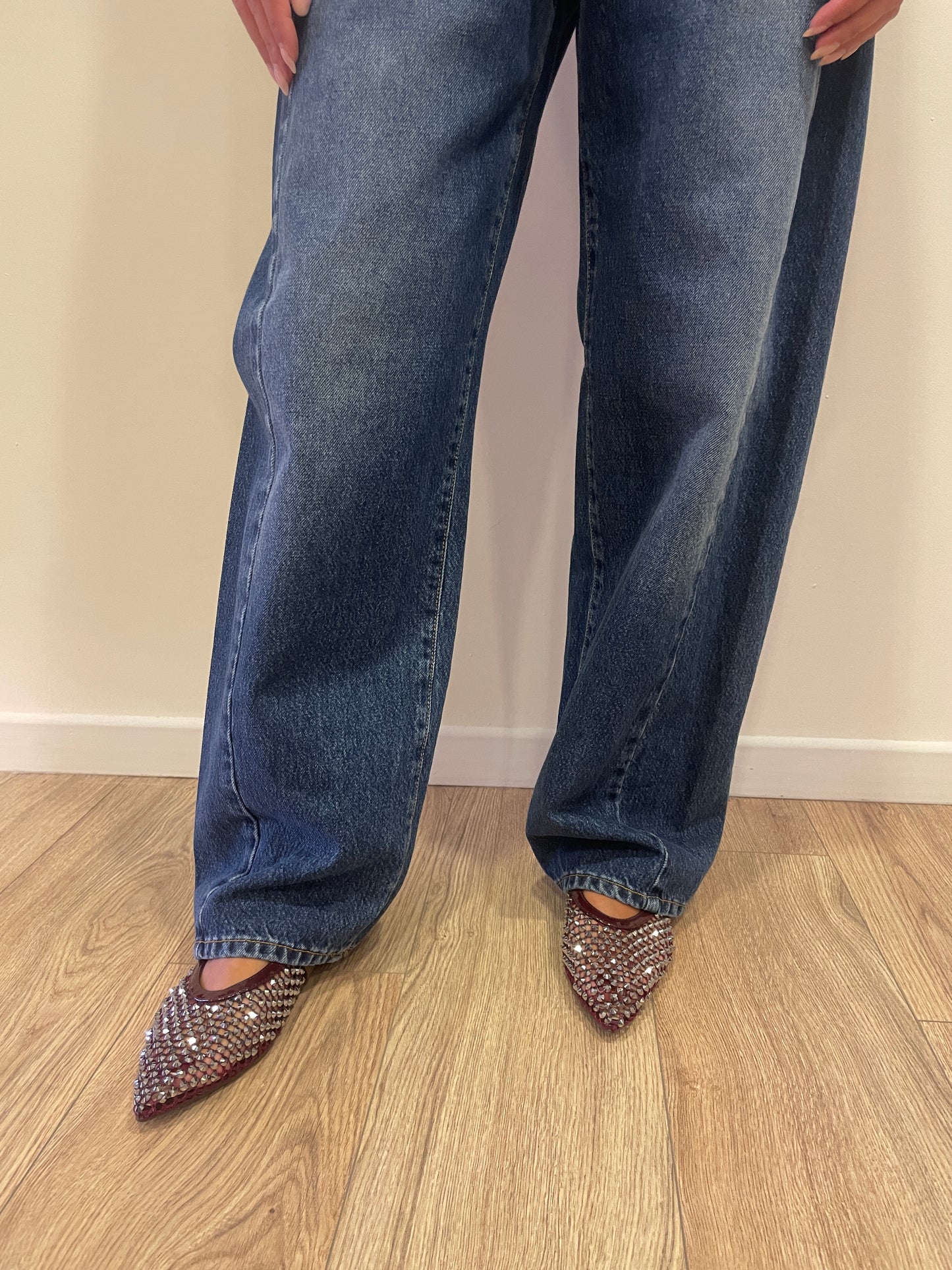 HAVEONE - Jeans Lucy barrel fit con cuciture laterali color denim