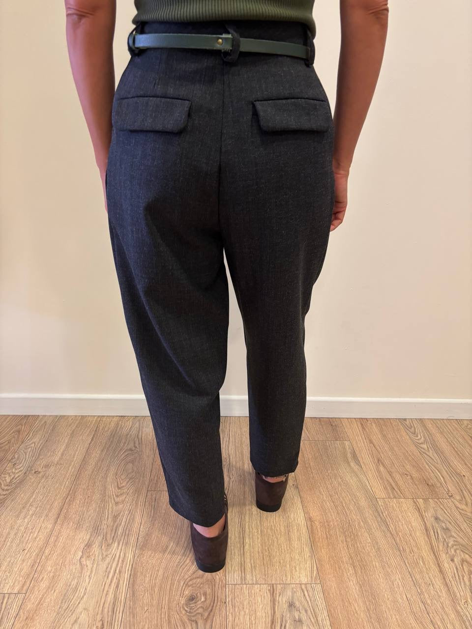SOUVENIR - Pantalone grigio fumo baggy fit con pinces