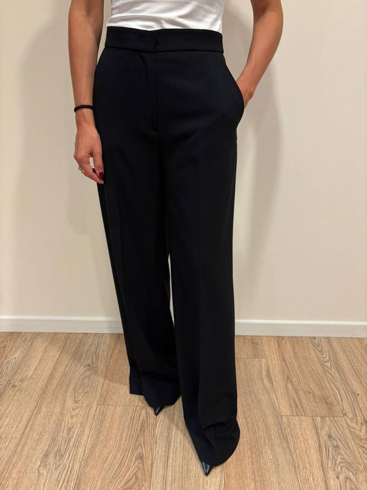 KAOS - Pantalone a palazzo dritto color nero