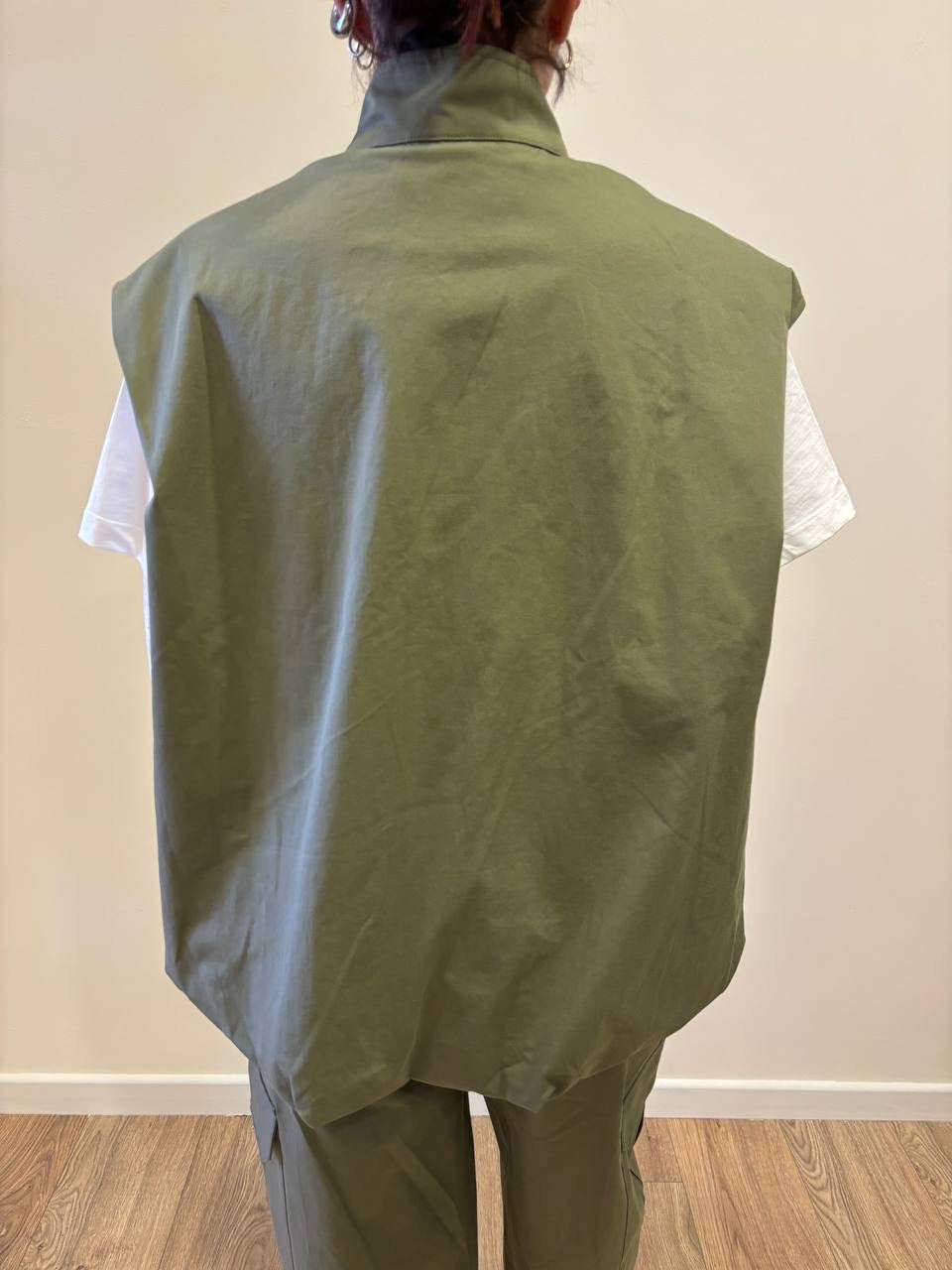 MEME ROAD - Bomber smanicato verde militare con chiusura con zip