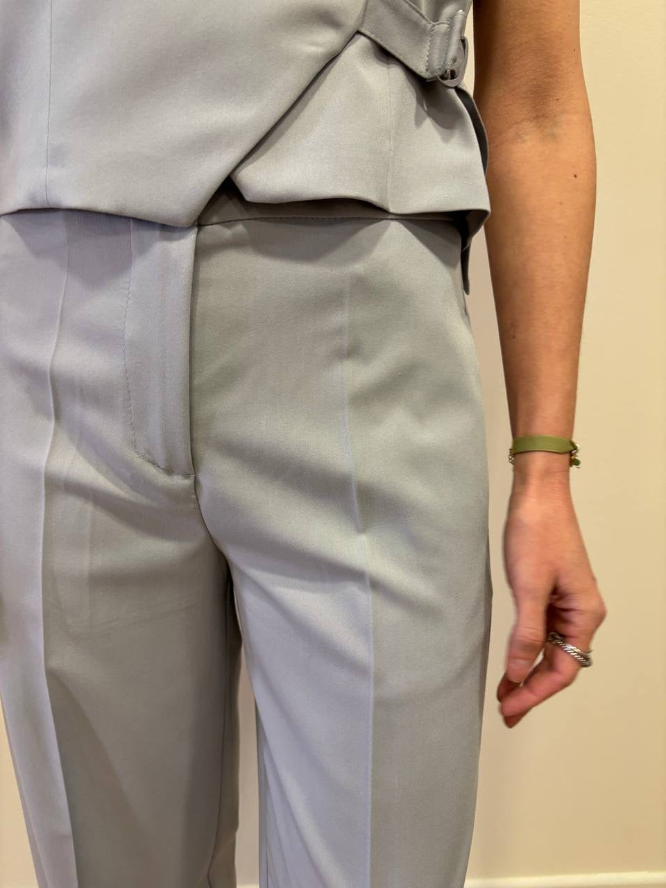 VICOLO - Pantalone a palazzo dritto grigio