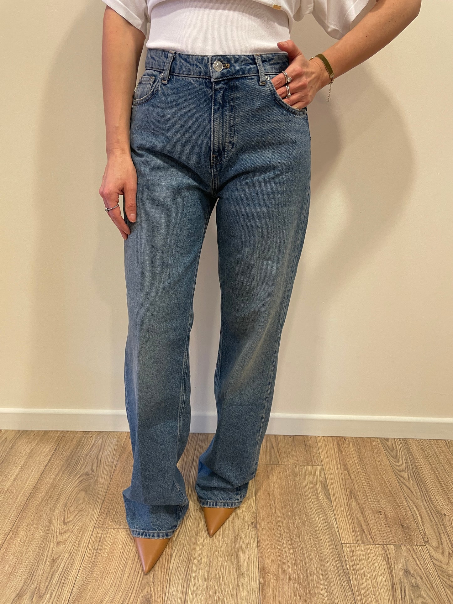 VICOLO - Jeans Alex a palazzo dritto in denim