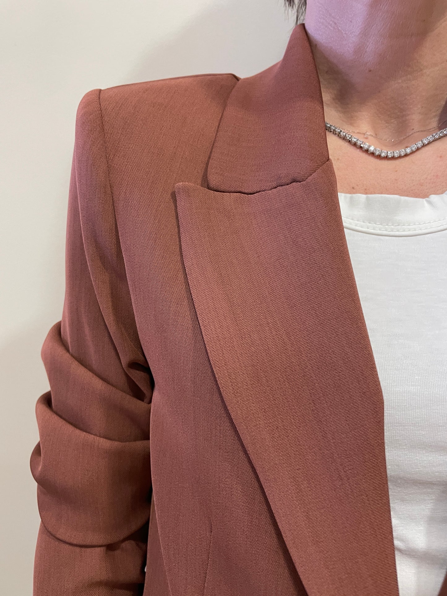 GOLD - Giacca Lidia a un bottone con lancia pronunciata color aragosta