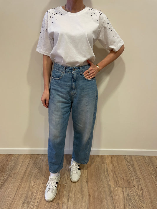 SOUVENIR - Jeans Angel baggy fit in denim morbido