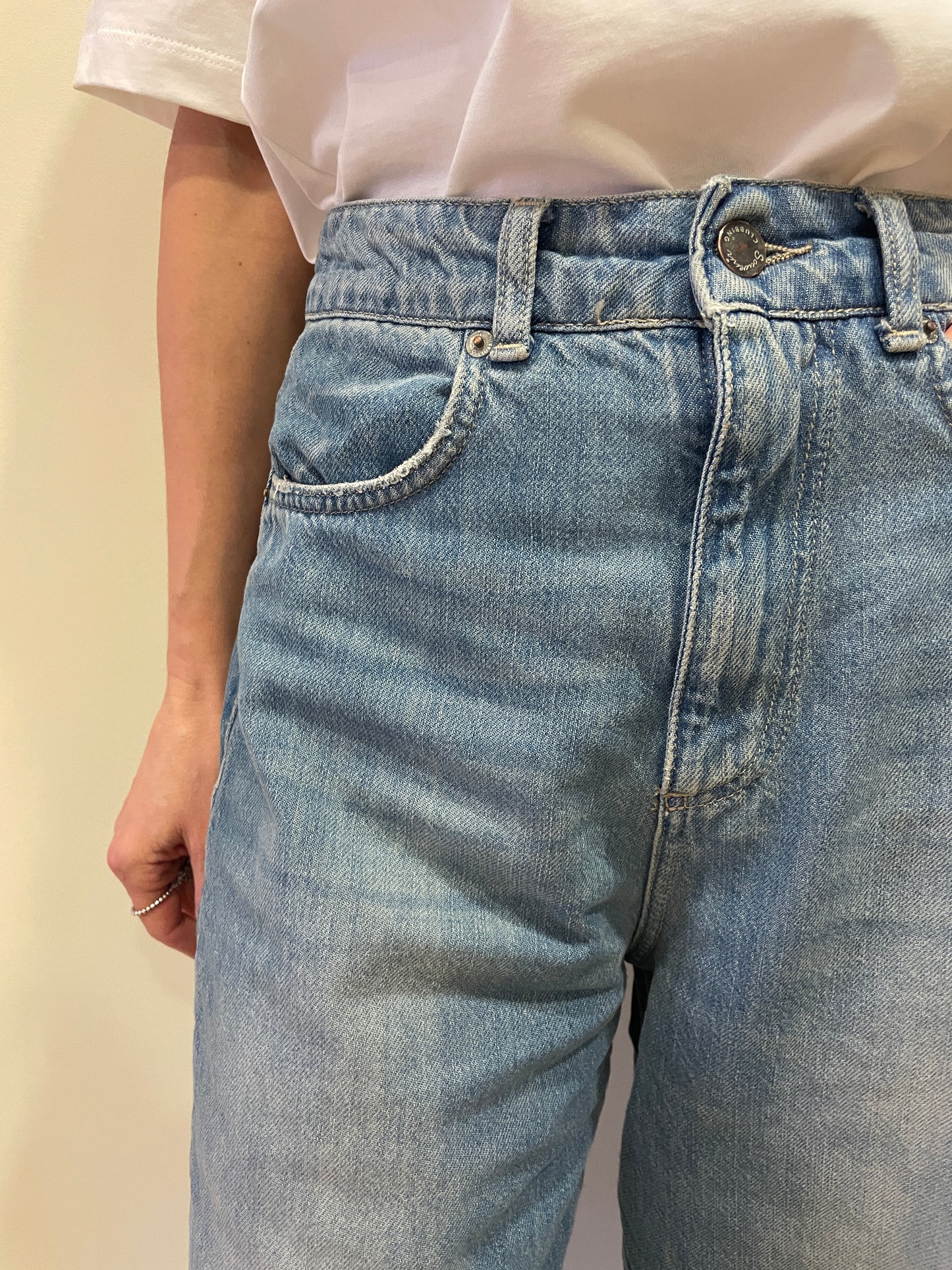 SOUVENIR - Jeans Angel baggy fit in denim morbido
