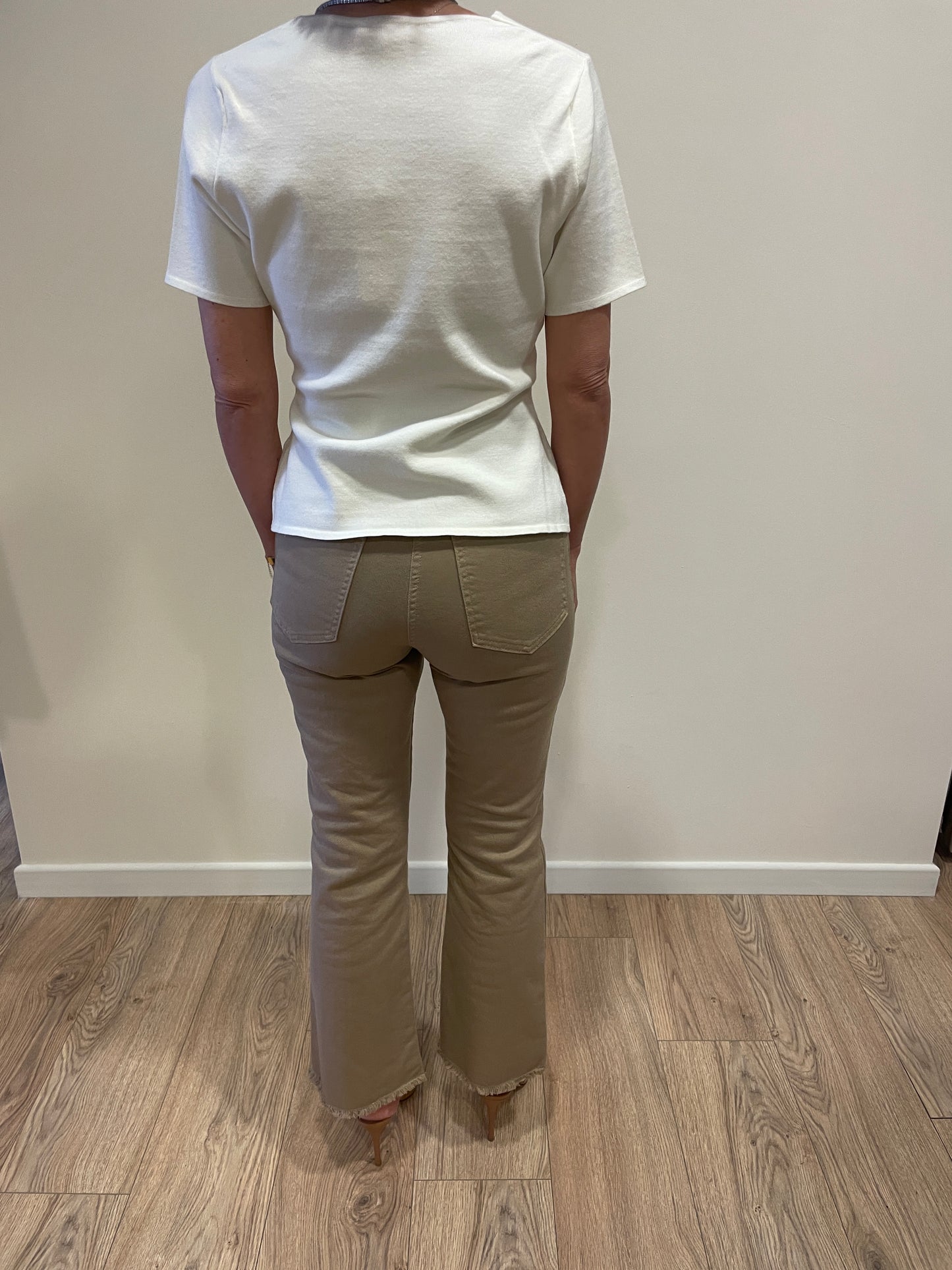 KONTATTO - Cardigan in misto viscosa a mezza manica con dettaglio bottoni a gioiello