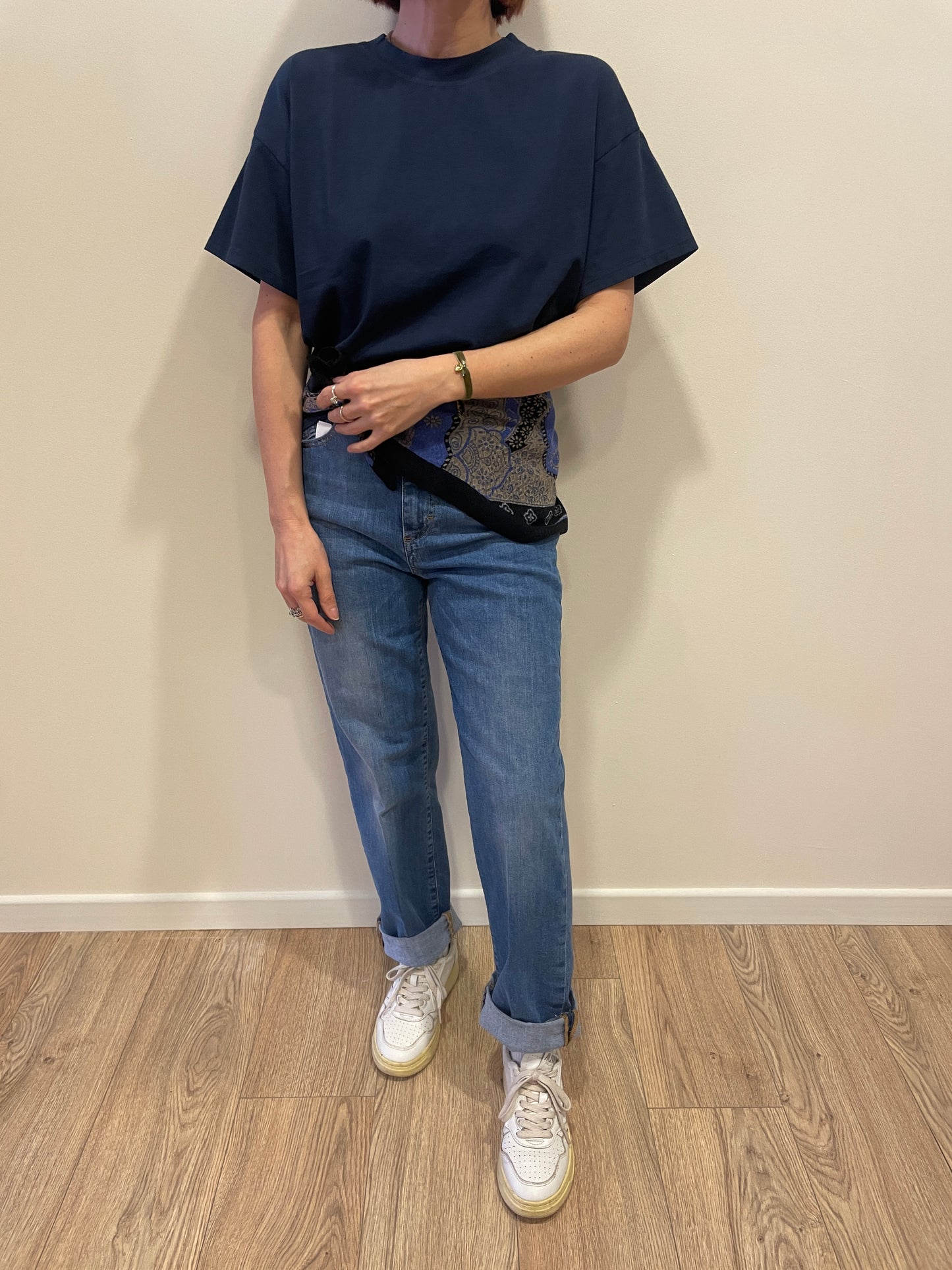 HAVEONE - Jeans Mandy in denim elasticizzato con risvolto