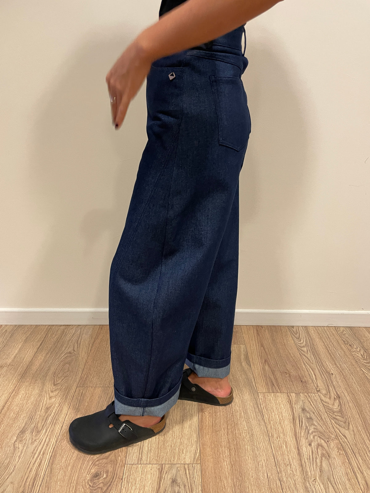 MEME ROAD - Jeans baloon a vita alta color blu