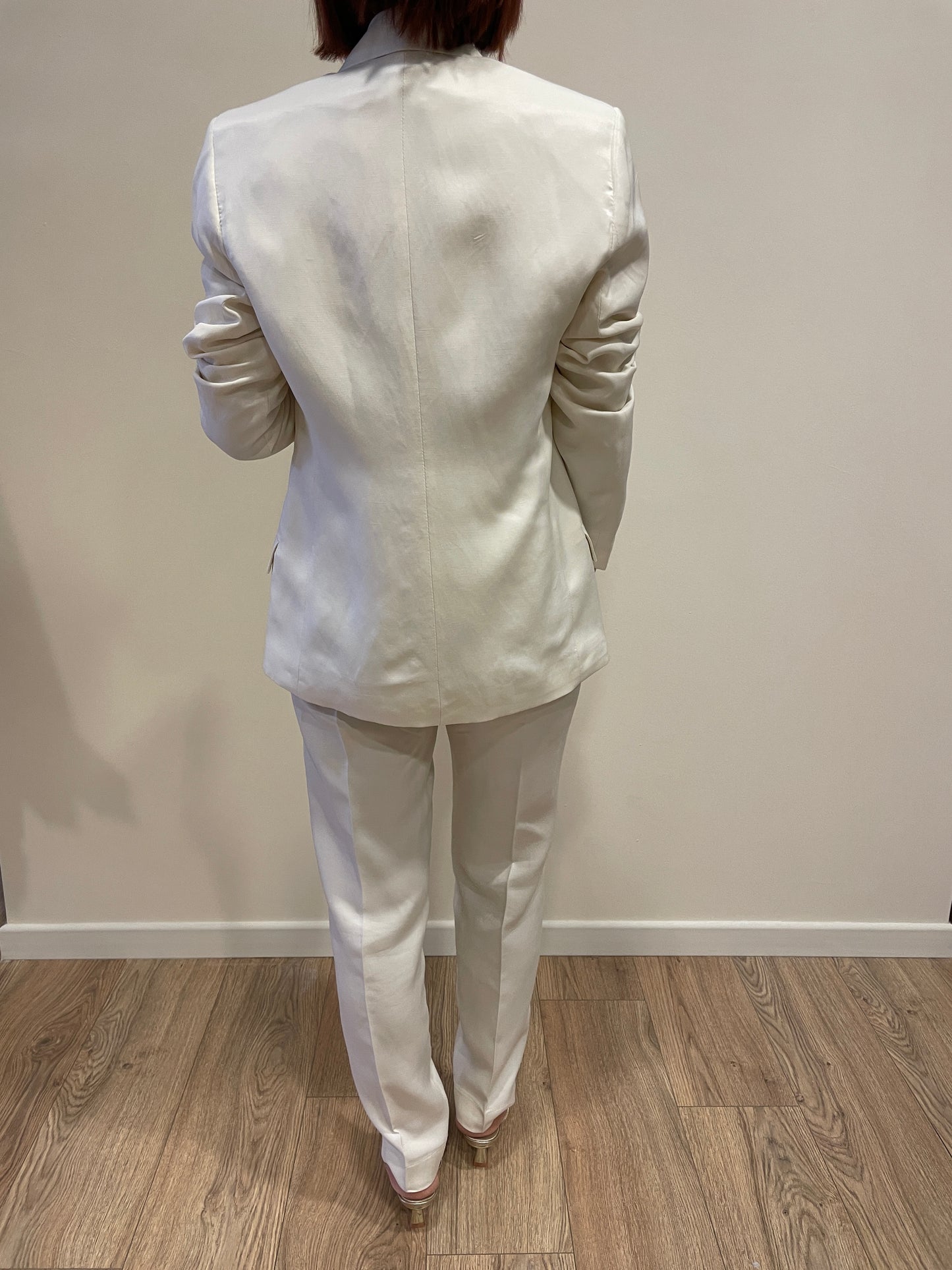 KAOS - Pantalone a matita color panna con viscosa