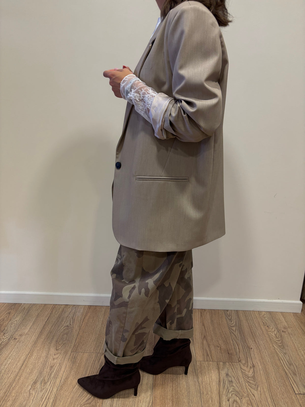 VICOLO - Blazer over color beige