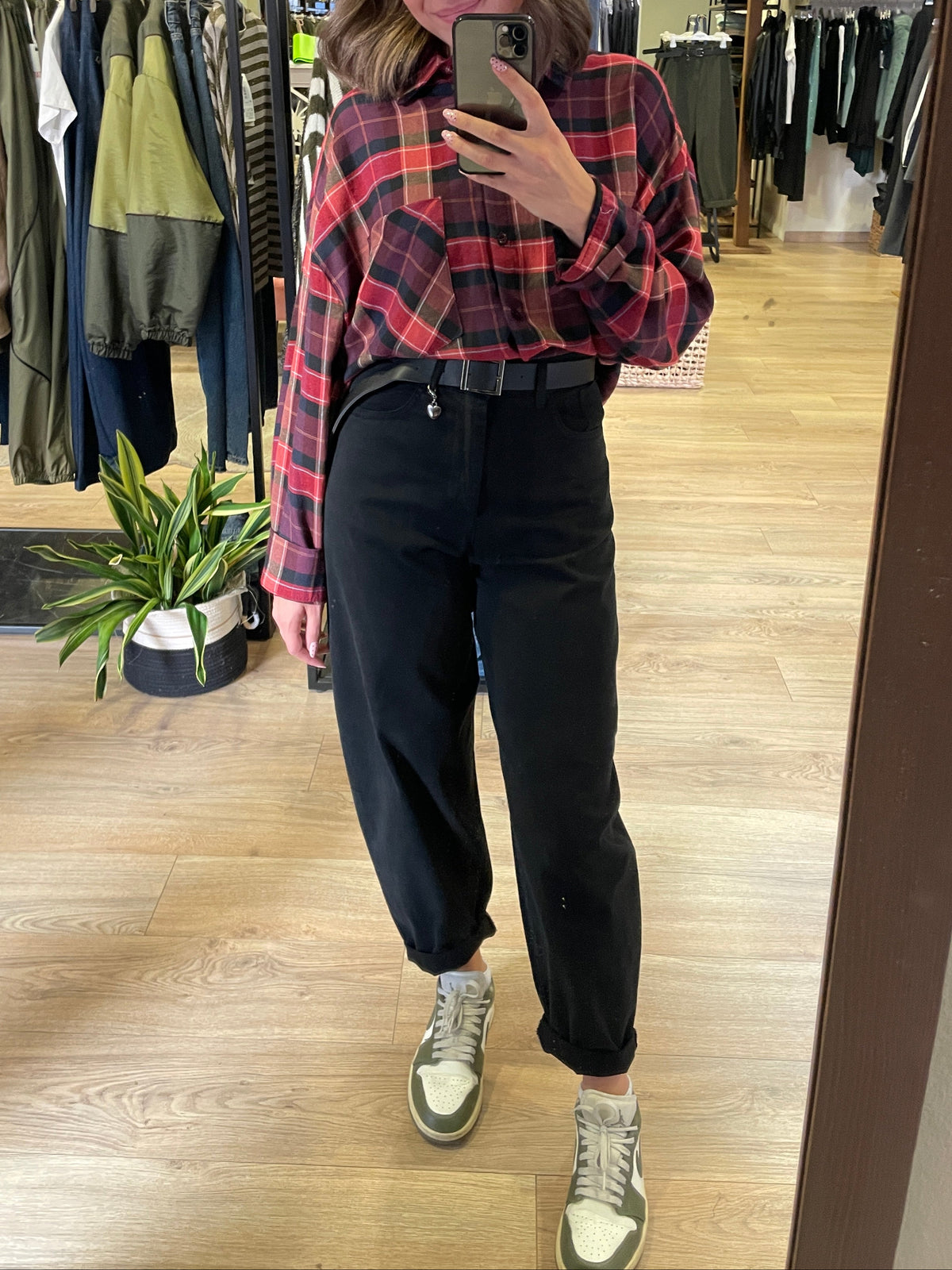 SUSY MIX - Pantalone baloon fit in cotone color nero