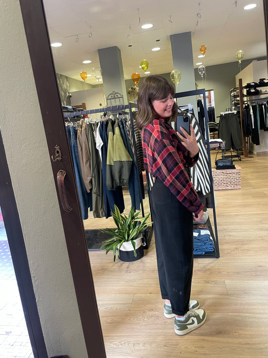 SUSY MIX - Pantalone baloon fit in cotone color nero