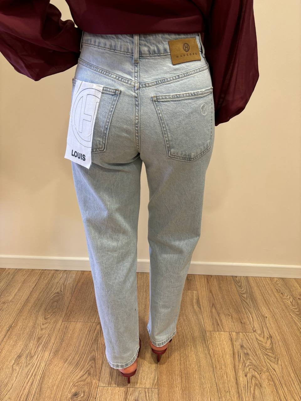 HAVEONE - Jeans Louis mom fit in denim chiaro