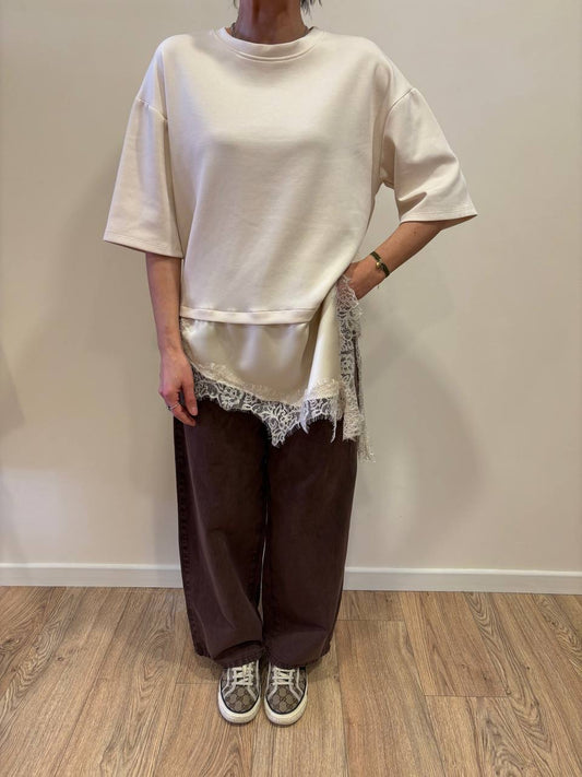 HAVEONE - Jeans Bella testa moro a palazzo