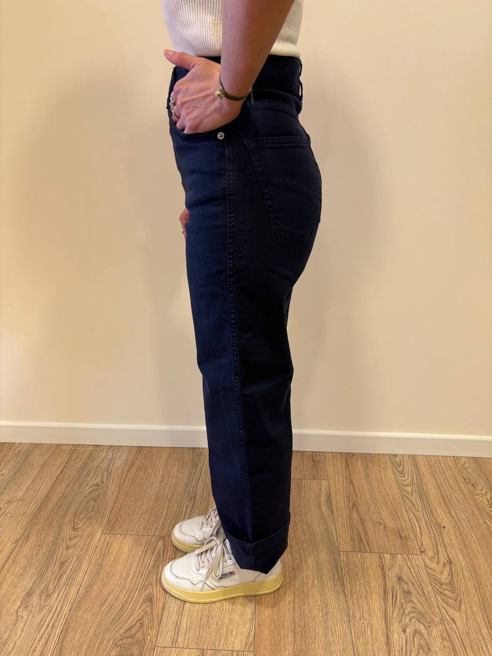 VICOLO - Jeans Kate blu a vita alta straight fit