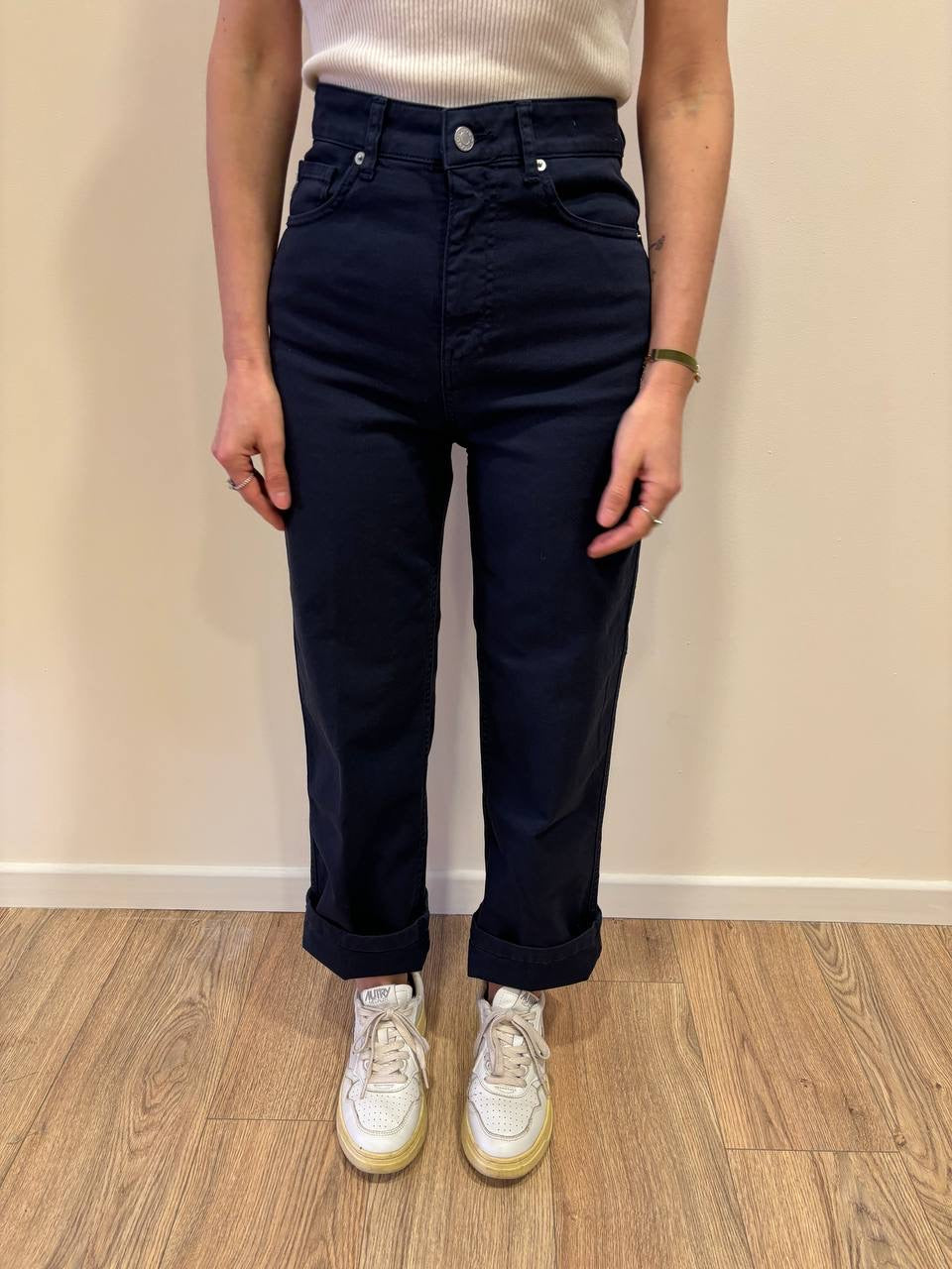 VICOLO - Jeans Kate blu a vita alta straight fit