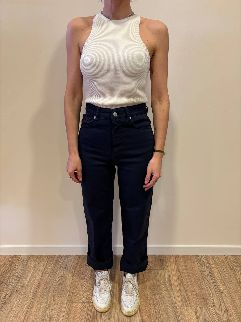 VICOLO - Jeans Kate blu a vita alta straight fit