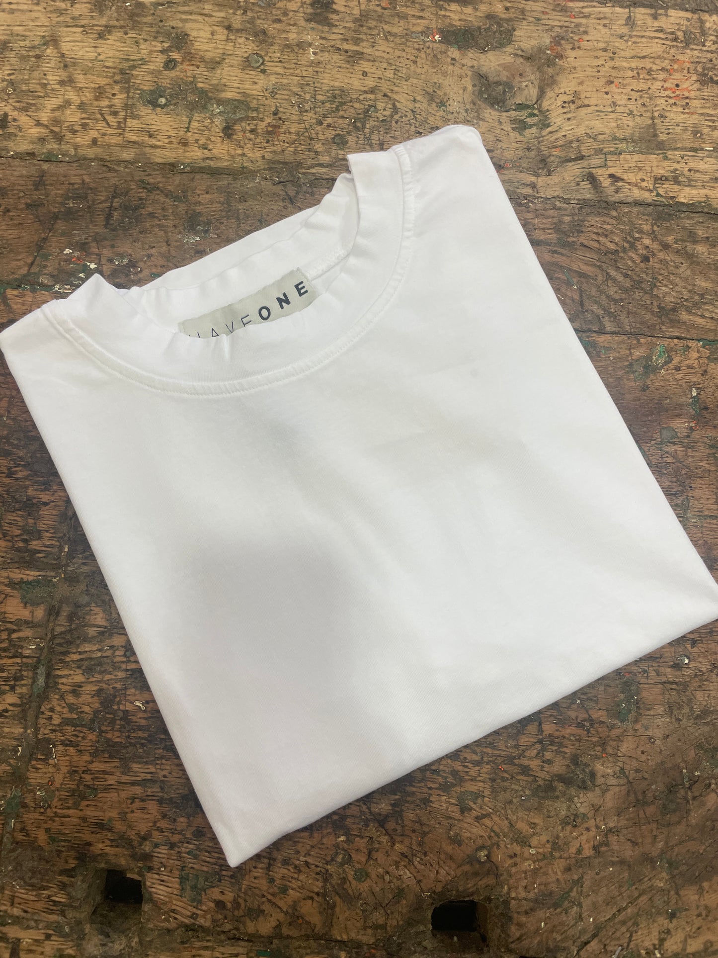 HAVEONE - T-shirt in cotone a scatoletta blu - più colori