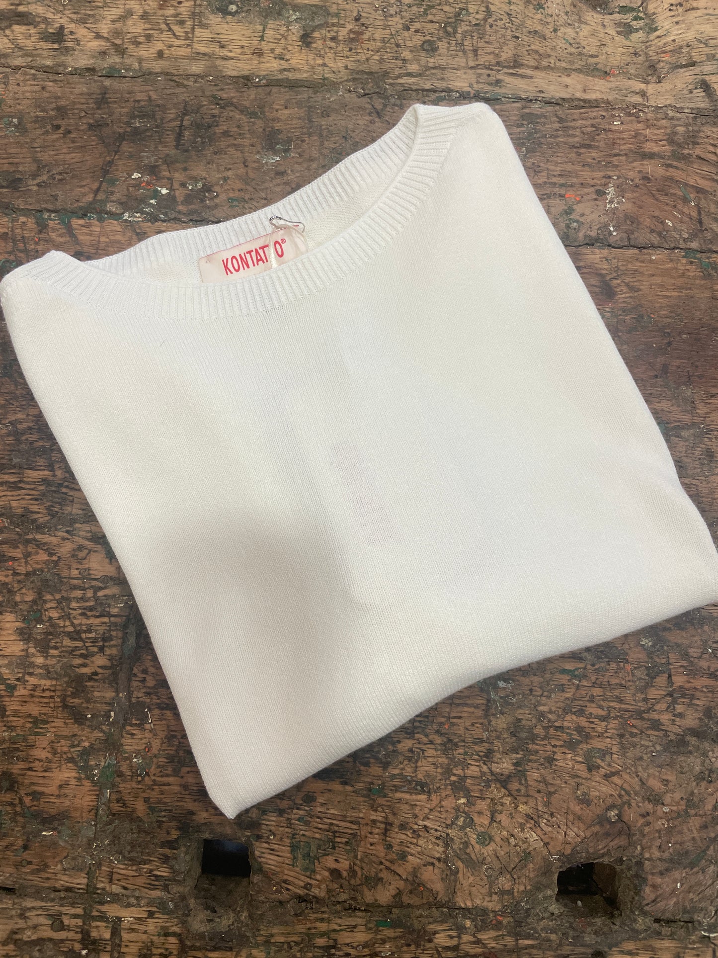 KONTATTO - Maglia a mezze maniche in misto viscosa rosa - più colori