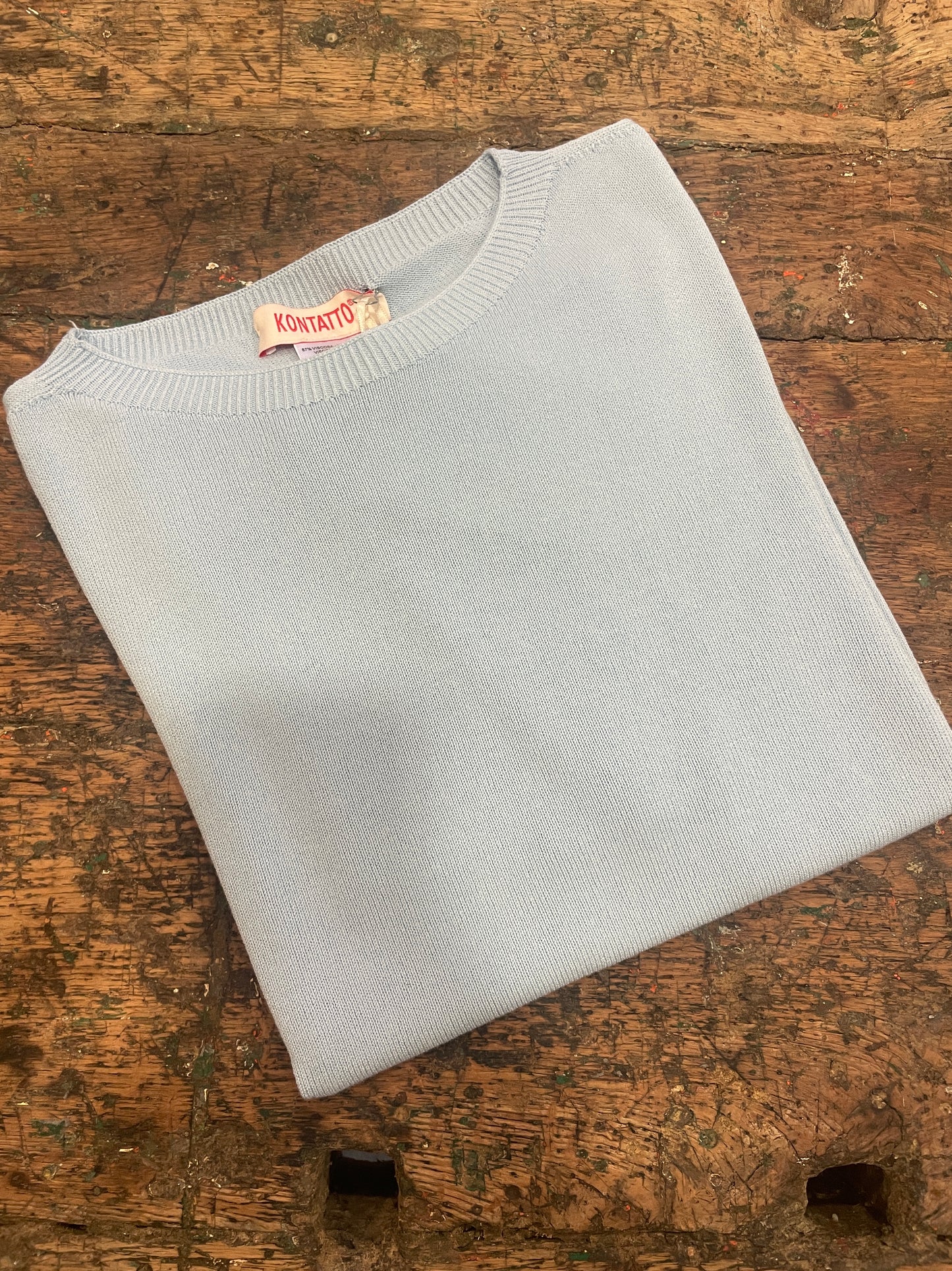 KONTATTO - Maglia a mezze maniche in misto viscosa rosa - più colori