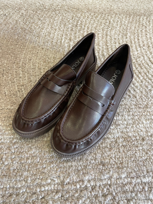 Mocassino in ecopelle marrone