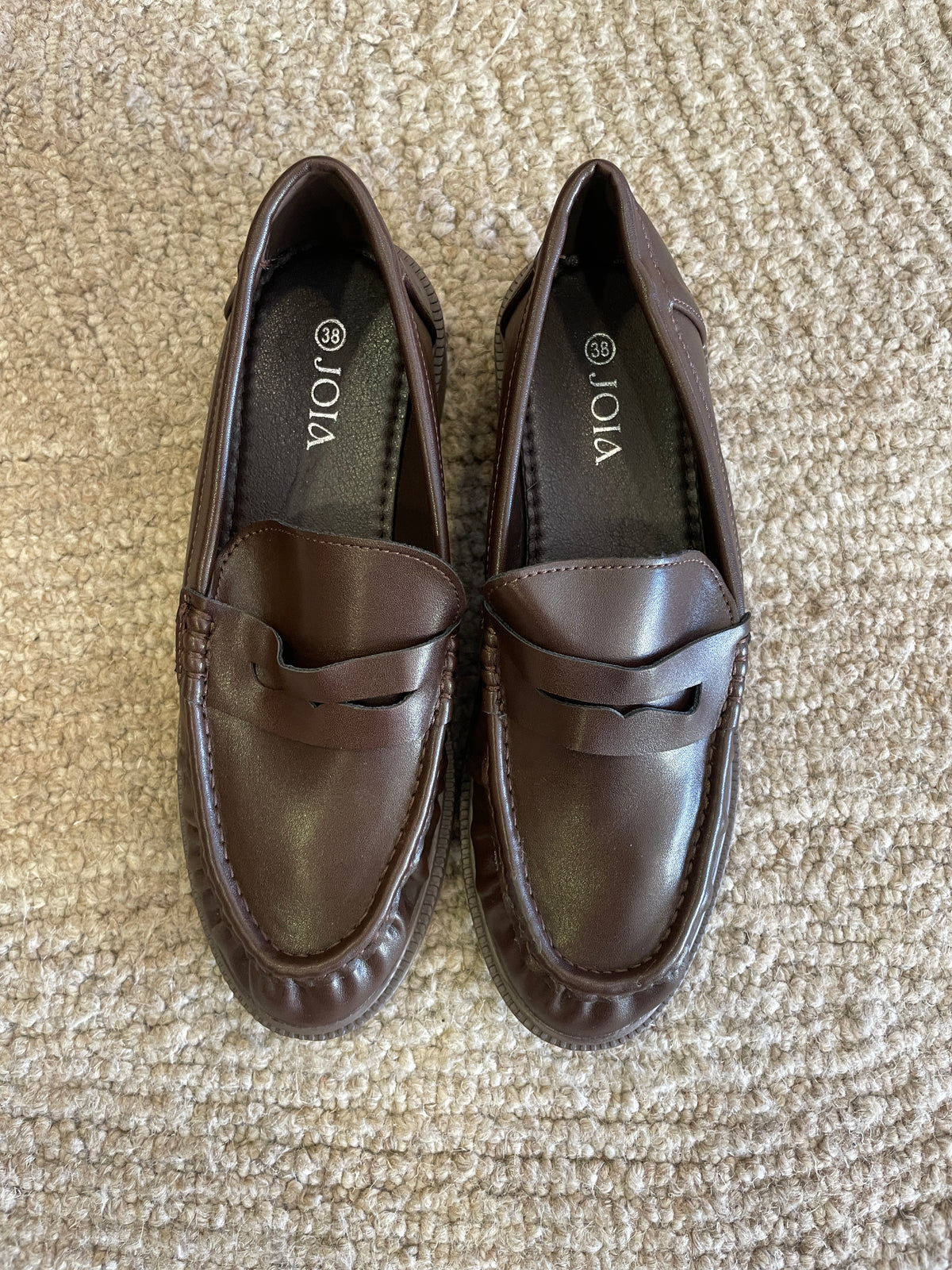 Mocassino in ecopelle marrone