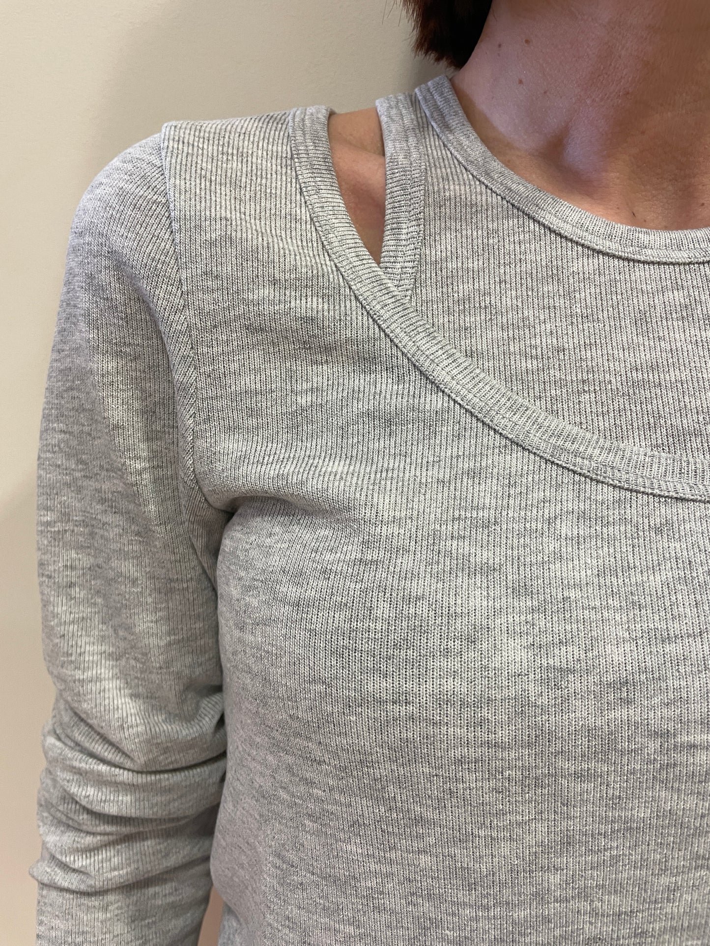 KONTATTO - Twin set con maglia e canotta a costine - più colori