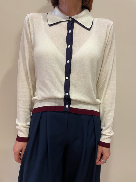 KONTATTO - Polo in misto viscosa con profili a contrasto - più colori