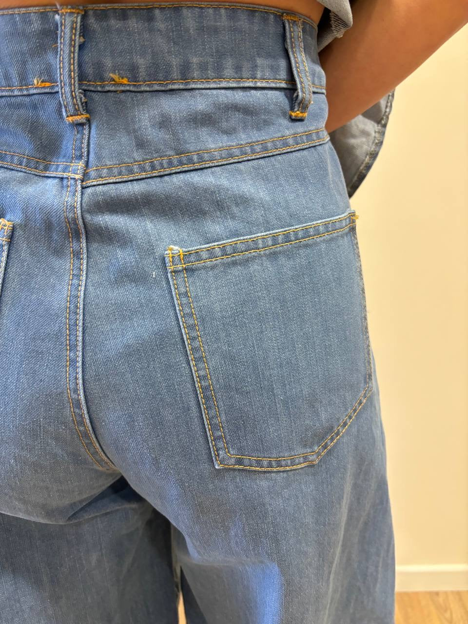 KONTATTO - Jeans barrel fit ampio in denim a vita alta