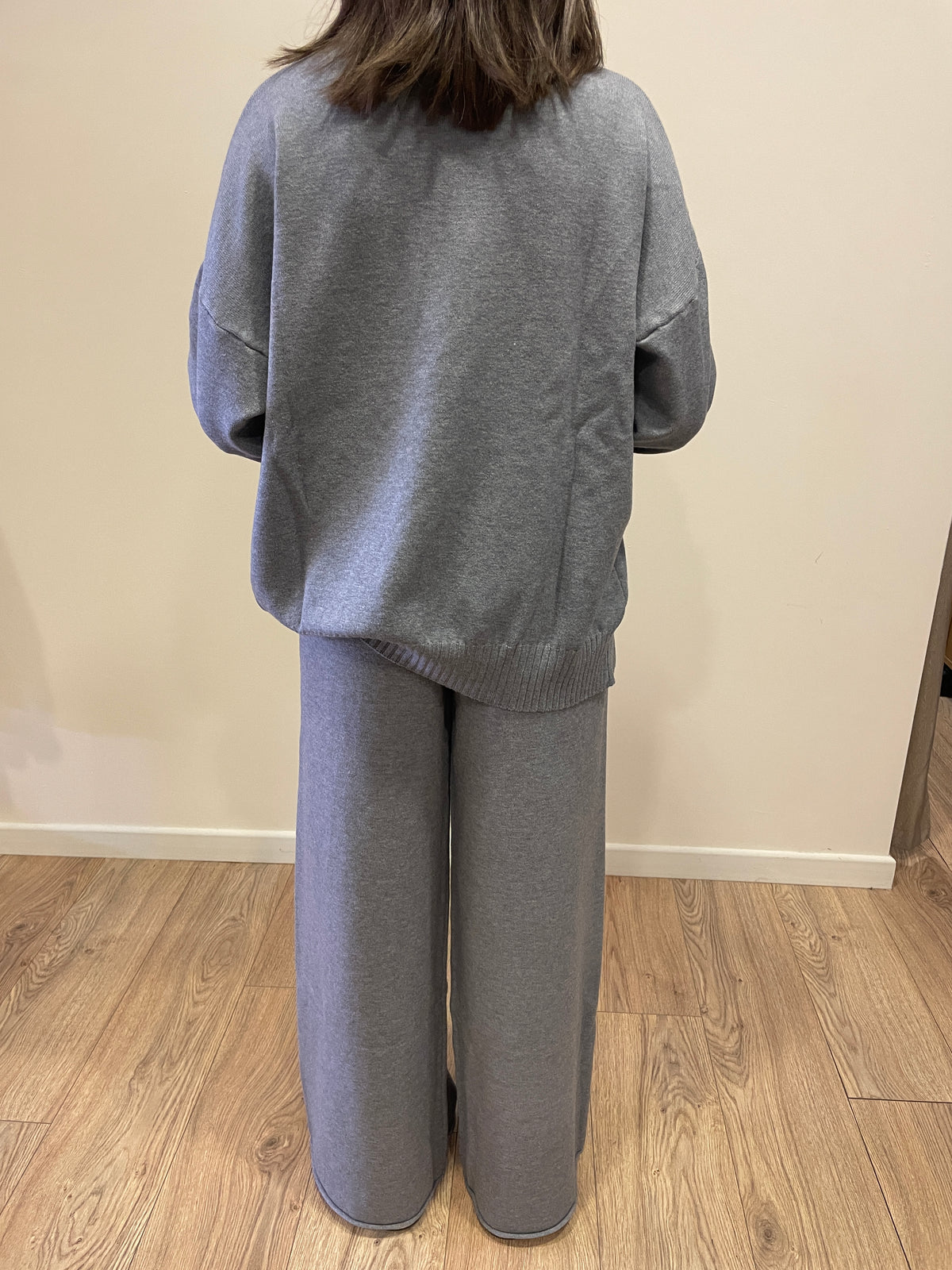 SUSY MIX - Maglia a girocollo con spacco laterale color grigio