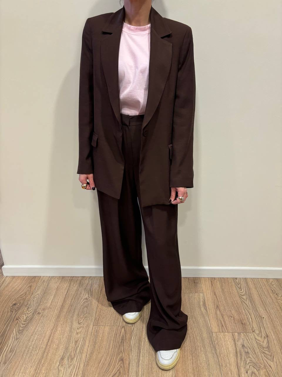 KAOS - Pantalone fondente a palazzo con pinces